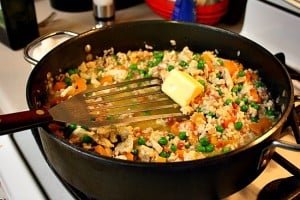 Chicken and Pancetta Risotto with Peas