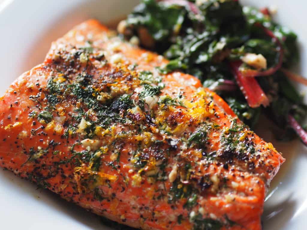 tasty grilled salmon