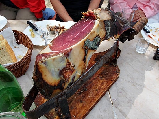 This is a Croatian Ham. I can not begin to tell you how good this was. I'm glad we sampled it many times!!