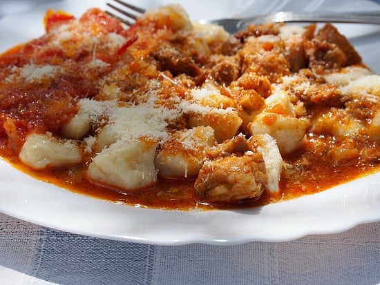 Slowly braised meat with home made gnocchi. Yes please! Another one of our beautiful lunches! Psst, don't tell anyone, it's better here than in Italy!