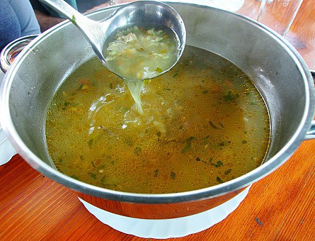 Croatian comfort food, fish soup. Croatians eat a lot of soup. This soup will be something that I will crave! Delish!