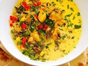 Curried Wild Rice and Chicken Soup