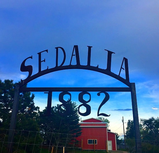 Sedalia, population 240. A cute little, I mean little town between Highlands Ranch and Castle Rock. They have three bars though. That is important for all the ranchers down there! 