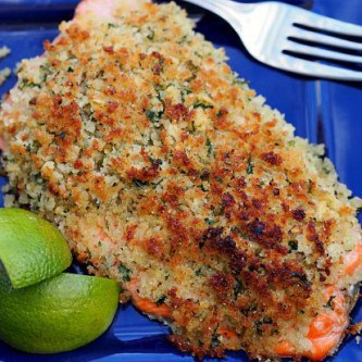 Ginger and Lime Crusted Salmon