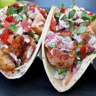 Blackened Seafood Tacos