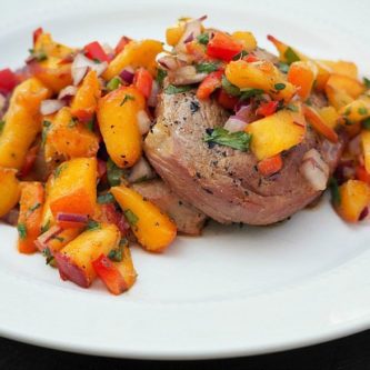 Southwest Beer Brined Pork and Peach Salsa