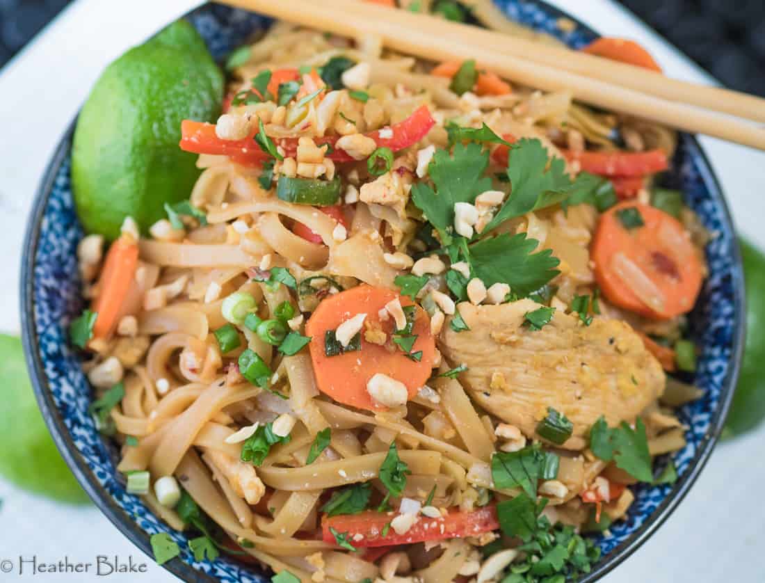 Healthy Chicken Pad Thai Recipe - What Molly Made