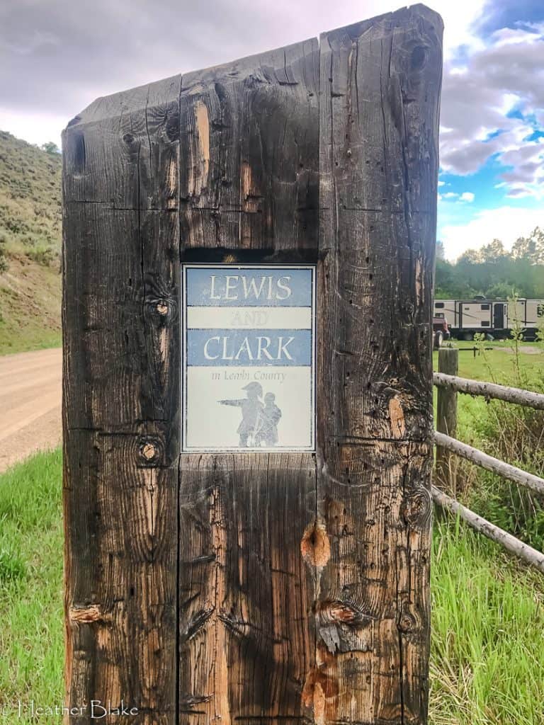 A picture of the sign at the Lewis and Clark Back Country Byway