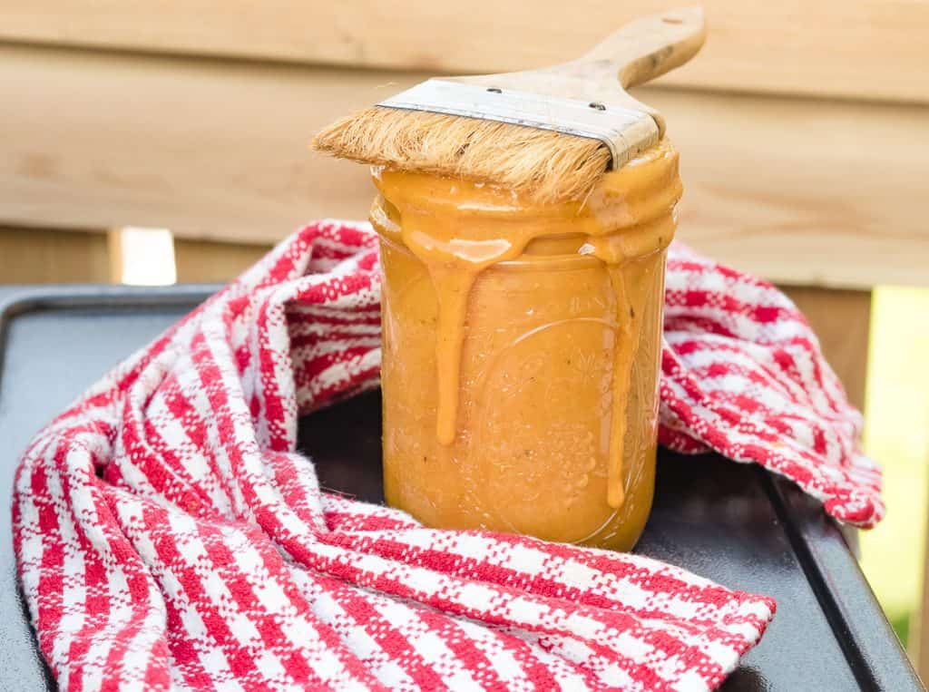 A picture of Carolina Mustard sauce in a jar