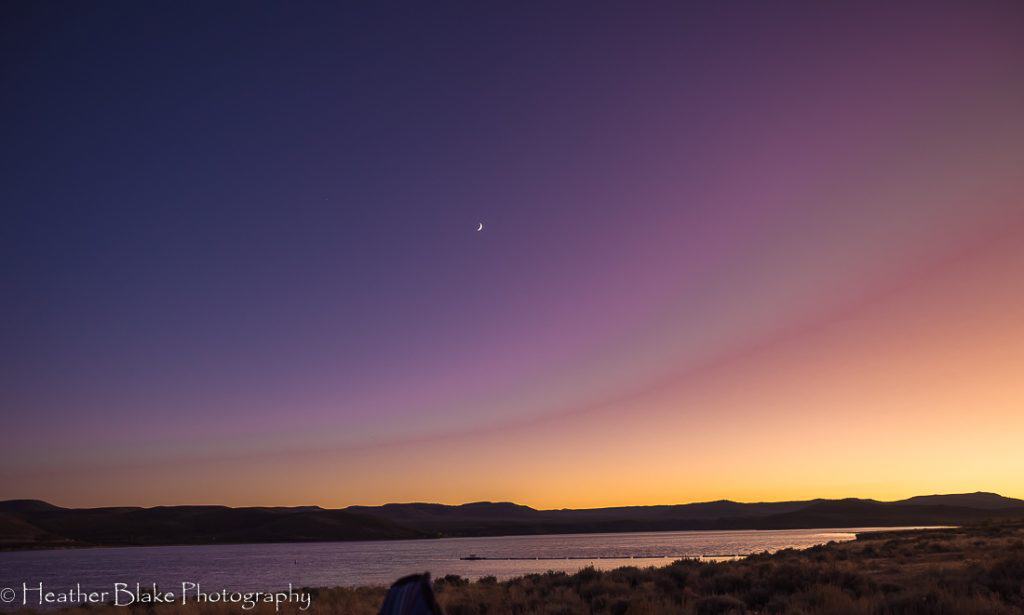 A picture of a sunset over Blue Mesa Reservoir in Colorado