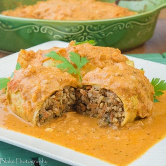 A picture of stuffed cabbage.