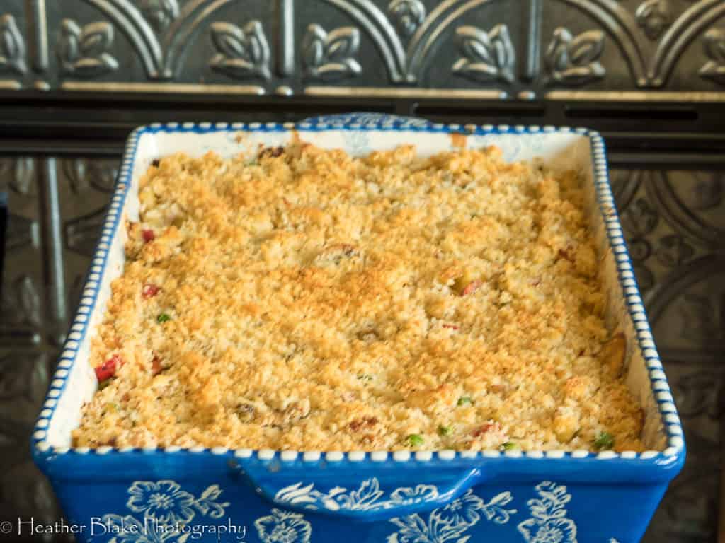 A picture of the Ultimate Tuna casserole straight out of the oven.